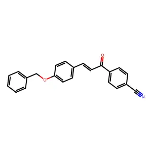 4-[3-(4-Phenylmethoxyphenyl)prop-2-enoyl]benzonitrile structure