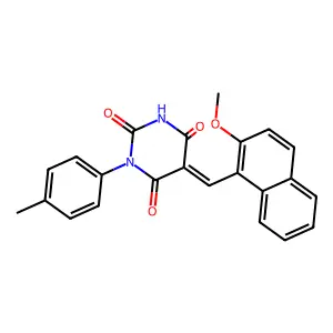 (5Z)-5-[(2-methoxynaphthalen-1-yl)methylidene]-1-(4-methylphenyl)-1,3-diazinane-2,4,6-trione structure