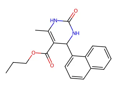propyl 6-methyl-4-(naphthalen-1-yl)-2-oxo-1,2,3,4-tetrahydropyrimidine-5-carboxylate structure