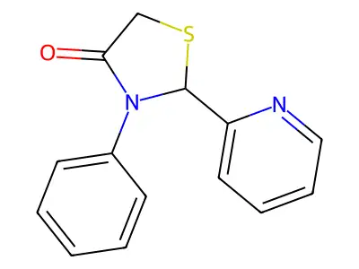 3-Phenyl-2-pyridin-2-yl-1,3-thiazolidin-4-one structure