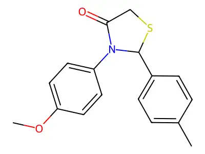 3-(4-Methoxyphenyl)-2-(4-methylphenyl)-1,3-thiazolidin-4-one structure
