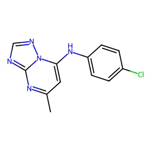N-(4-chlorophenyl)-5-methyl-[1,2,4]triazolo[1,5-a]pyrimidin-7-amine structure
