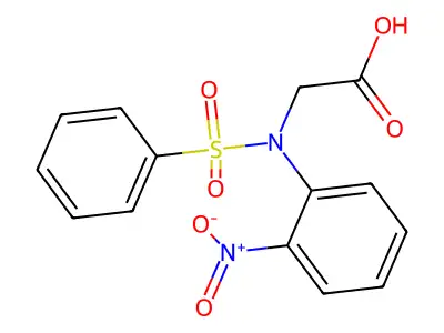N-(2-nitrophenyl)-N-(phenylsulfonyl)glycine structure