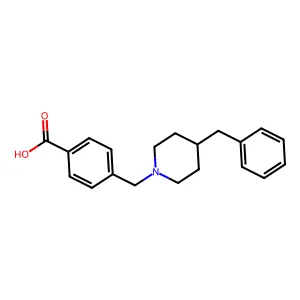 4-[(4-Benzylpiperidin-1-yl)methyl]benzoic acid structure
