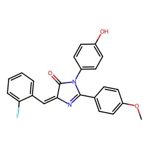 5-[(2-Fluorophenyl)methylene]-3,5-dihydro-3-(4-hydroxyphenyl)-2-(4-methoxyphenyl)-4H-imidazol-4-one structure