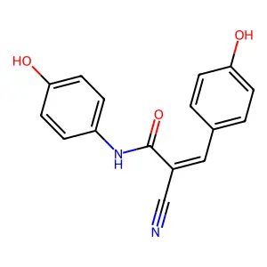 (Z)-2-cyano-N,3-bis(4-hydroxyphenyl)prop-2-enamide structure