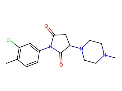 1-(3-Chloro-4-methylphenyl)-3-(4-methylpiperazin-1-yl)pyrrolidine-2,5-dione structure
