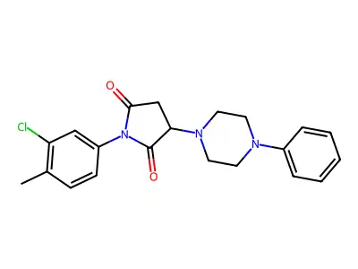 1-(3-Chloro-4-methylphenyl)-3-(4-phenylpiperazin-1-yl)pyrrolidine-2,5-dione structure