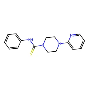 N-phenyl-4-(pyridin-2-yl)piperazine-1-carbothioamide structure