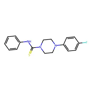 4-(4-fluorophenyl)-N-phenylpiperazine-1-carbothioamide structure