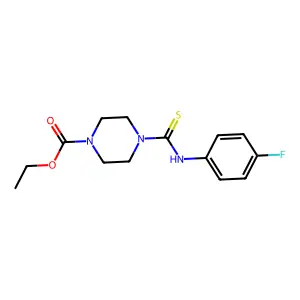 Ethyl 4-[(4-fluorophenyl)carbamothioyl]piperazine-1-carboxylate structure