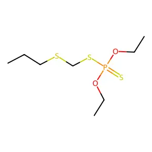 Phosphorodithioic acid, O,O-diethyl S-[(propylthio)methyl] ester structure