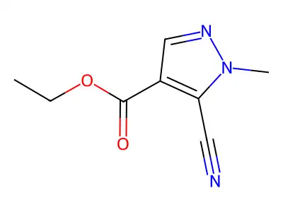 Ethyl 5-cyano-1-methyl-1H-pyrazole-4-carboxylate structure