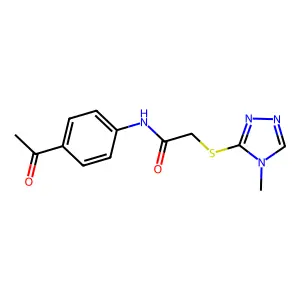 N-(4-acetylphenyl)-2-[(4-methyl-4H-1,2,4-triazol-3-yl)sulfanyl]acetamide structure