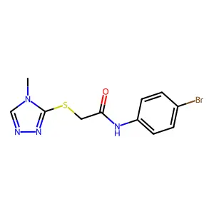 N-(4-Bromophenyl)-2-[(4-methyl-4H-1,2,4-triazol-3-yl)sulfanyl]acetamide structure