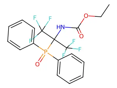 ethyl N-[1-(diphenylphosphoryl)-2,2,2-trifluoro-1-(trifluoromethyl)ethyl]carbamate structure