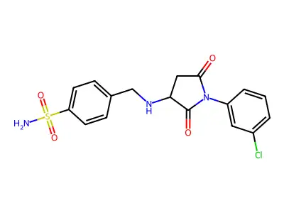 4-[[[1-(3-Chlorophenyl)-2,5-dioxopyrrolidin-3-yl]amino]methyl]benzenesulfonamide structure