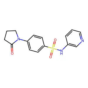 4-(2-oxopyrrolidin-1-yl)-N-pyridin-3-ylbenzenesulfonamide structure