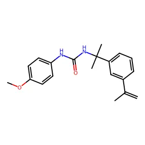 3-(4-Methoxyphenyl)-1-{2-[3-(prop-1-en-2-yl)phenyl]propan-2-yl}urea structure