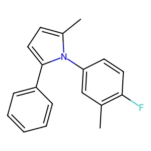 1-(4-fluoro-3-methylphenyl)-2-methyl-5-phenyl-1H-pyrrole structure