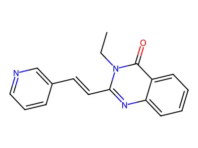 3-ethyl-2-[(E)-2-pyridin-3-ylethenyl]quinazolin-4-one structure