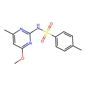 N-(4-methoxy-6-methylpyrimidin-2-yl)-4-methylbenzenesulfonamide structure
