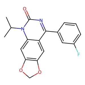 1,3-Dioxolo(4,5-g)quinazolin-6(5H)-one, 8-(3-fluorophenyl)-5-(1-methylethyl)- structure