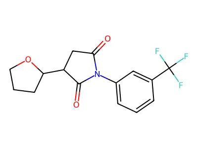 3-(Oxolan-2-yl)-1-[3-(trifluoromethyl)phenyl]pyrrolidine-2,5-dione structure