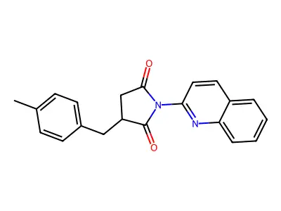 3-(4-Methylbenzyl)-1-(quinolin-2-yl)pyrrolidine-2,5-dione structure