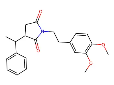 1-[2-(3,4-Dimethoxyphenyl)ethyl]-3-(1-phenylethyl)pyrrolidine-2,5-dione structure