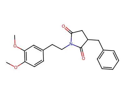 3-Benzyl-1-[2-(3,4-dimethoxyphenyl)ethyl]pyrrolidine-2,5-dione structure