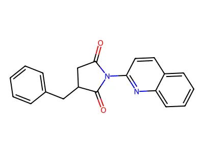 3-Benzyl-1-(quinolin-2-yl)pyrrolidine-2,5-dione structure