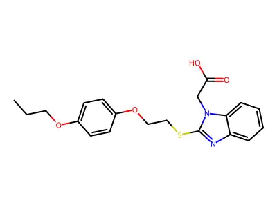 2-[2-[2-(4-Propoxyphenoxy)ethylsulfanyl]benzimidazol-1-yl]acetic acid structure
