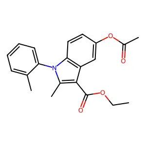 ethyl 5-(acetyloxy)-2-methyl-1-(2-methylphenyl)-1H-indole-3-carboxylate structure