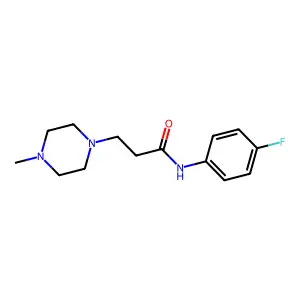 N-(4-fluorophenyl)-3-(4-methylpiperazin-1-yl)propanamide structure