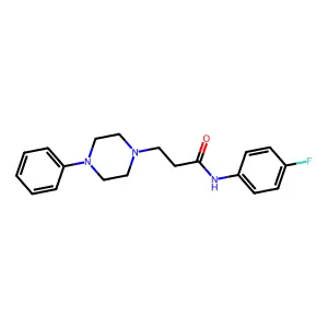 N-(4-fluorophenyl)-3-(4-phenylpiperazin-1-yl)propanamide structure