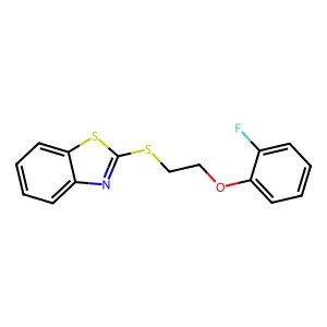 2-[2-(2-Fluorophenoxy)ethylsulfanyl]-1,3-benzothiazole structure