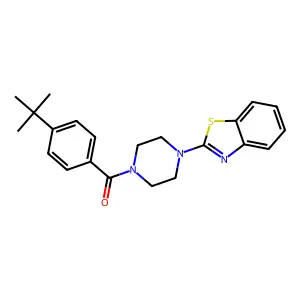 (4-(Benzo[d]thiazol-2-yl)piperazin-1-yl)(4-(tert-butyl)phenyl)methanone structure