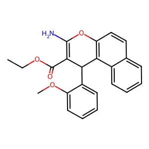Ethyl 3-amino-1-(2-methoxyphenyl)-1H-benzo[f]chromene-2-carboxylate structure