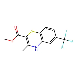 methyl 3-methyl-6-(trifluoromethyl)-4H-1,4-benzothiazine-2-carboxylate structure
