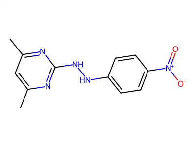 4,6-Dimethyl-2-[2-(4-nitrophenyl)hydrazinyl]pyrimidine structure