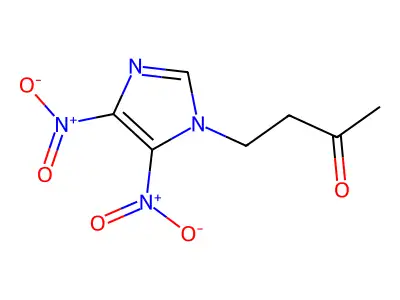 4-(4,5-Dinitroimidazol-1-yl)butan-2-one structure