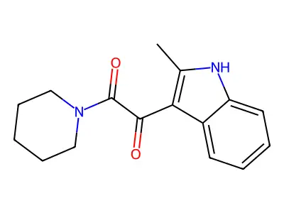 1-(2-methyl-1H-indol-3-yl)-2-(piperidin-1-yl)ethane-1,2-dione structure