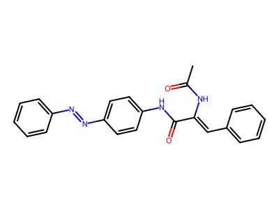 2-Propenamide, 2-(acetylamino)-3-phenyl-N-[4-(2-phenyldiazenyl)phenyl]- structure