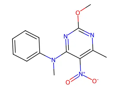 5-Nitro-2-methoxy-4-methyl-6-(methylanilino)pyrimidine structure