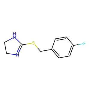 2-{[(4-fluorophenyl)methyl]sulfanyl}-4,5-dihydro-1H-imidazole structure