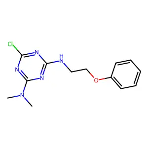 6-Chloro-N,N-dimethyl-N'-(2-phenoxy-ethyl)-[1,3,5]triazine-2,4-diamine structure