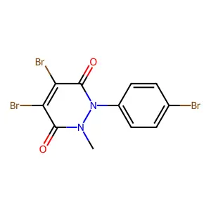 4,5-Dibromo-1-(4-bromophenyl)-2-methylpyridazine-3,6-dione structure