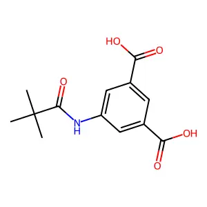 5-(2,2-Dimethylpropanoylamino)benzene-1,3-dicarboxylic acid structure
