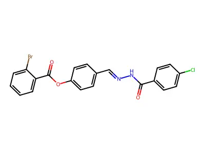 [4-[[(4-Chlorobenzoyl)hydrazinylidene]methyl]phenyl] 2-bromobenzoate structure